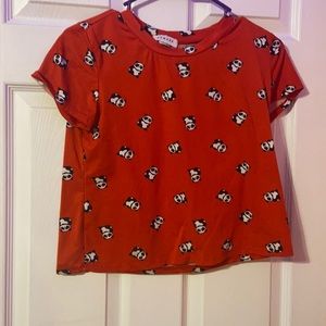 cute panda shirt ( crop top )